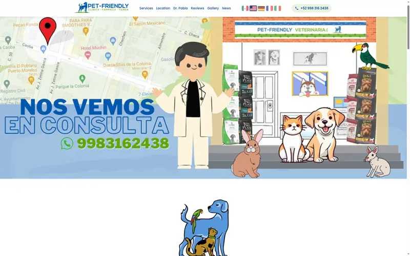 Pet Friendly Vet website